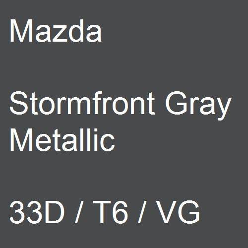 Mazda, Stormfront Gray Metallic, 33D / T6 / VG.
